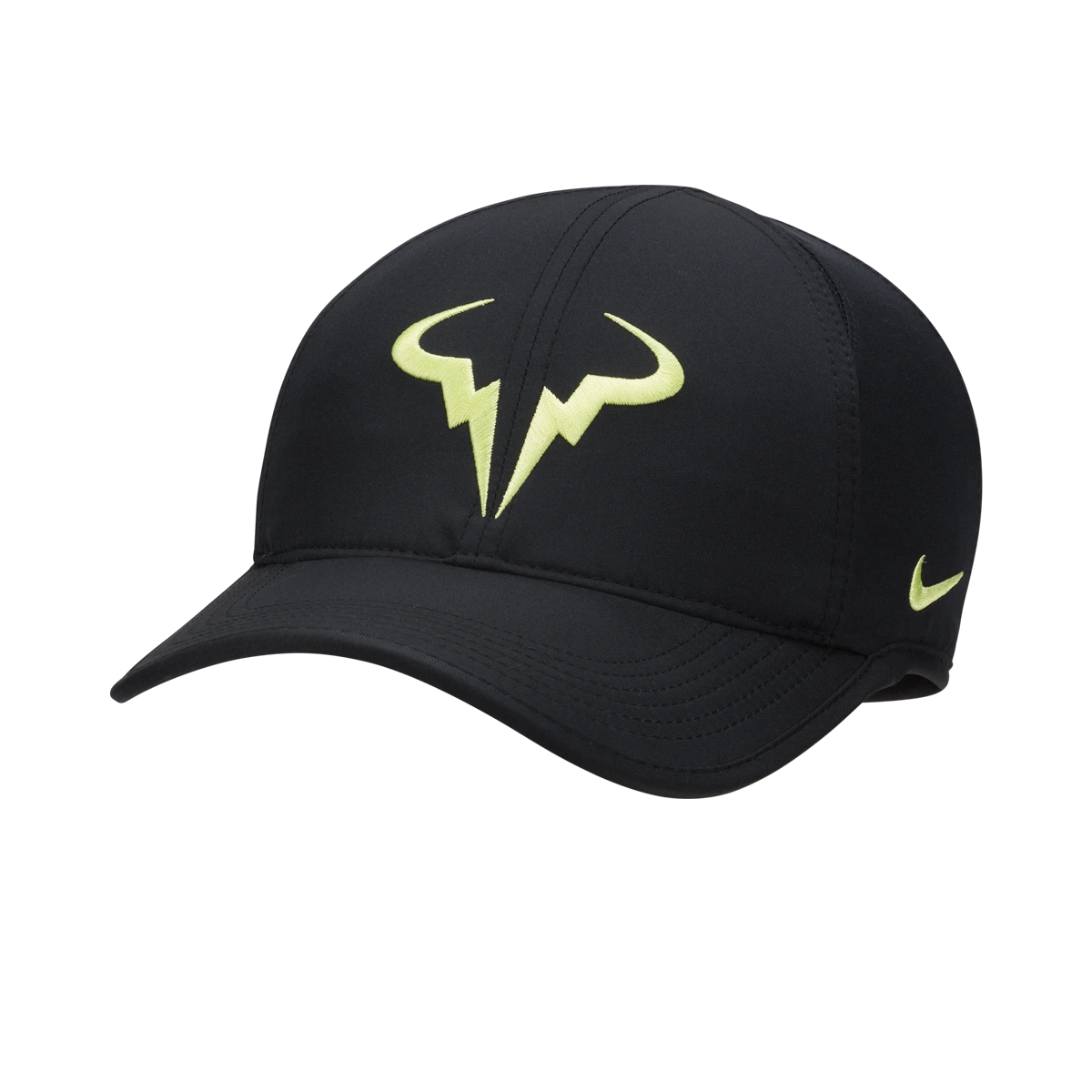 Nike Dri-FIT Rafa Club Cap in Black w/Anthracite & Light Lemon Twist [FB5600-011] from the Holiday 2023 tennis collection